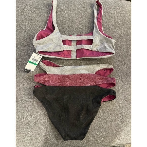 Soluna Moondust‎ 2 Piece High Waisted Bottoms and Bralette Size Large - Picture 3 of 11